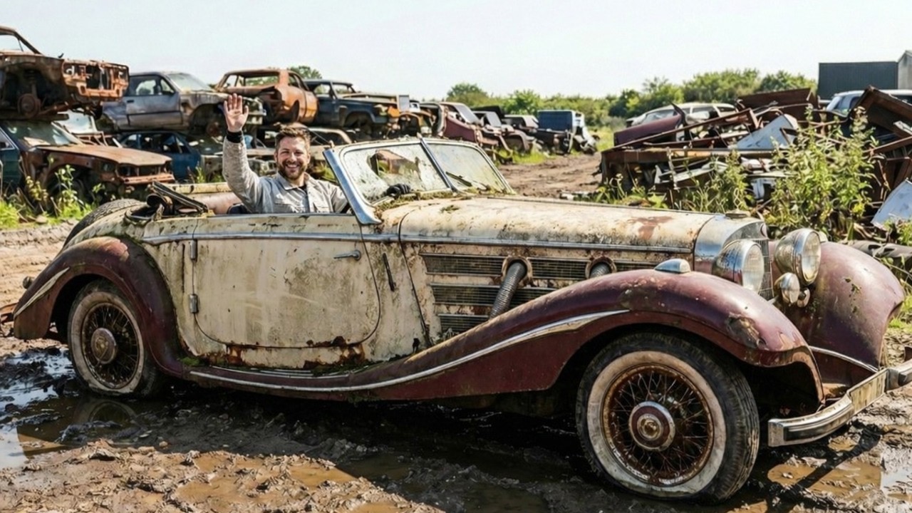 ASMR Car Restoration | 1936 Mercedes-Benz 500K Special Roadster | Full Showroom Rebuild (4K POV)