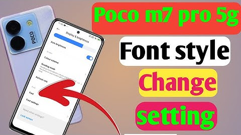 Font style kaise change kare Poco m7 pro 5g mobile me/ How to change font style in poco m7 pro 5g