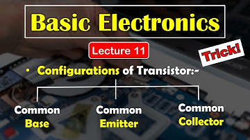 Basic Electronics | Lecture 11 | CE, CB, CC Configuration of Transistor | Diploma | Sujal Mane
