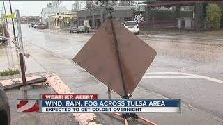 Winds, rain, fog in Tulsa