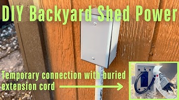 Running Power to a Shed - A Simple Solution