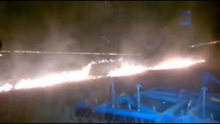 John Deere 9560R fire breaks