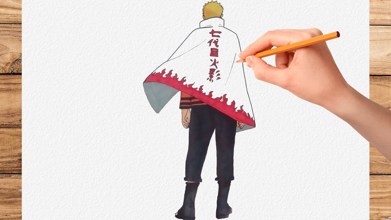 How To Draw Naruto Hokage - Step By Step (Tutorial) 