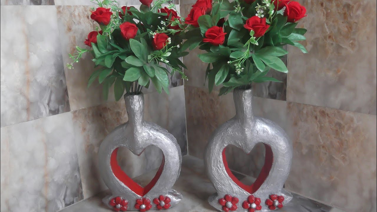 Handmade Stylish Flower Vase | Flower Pot Out Of Cement | cement craft