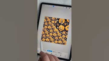 🎃 Halloween Jack o Lanterns in a Pumpkin Patch | Seamless #pattern design in #procreate #digitalart