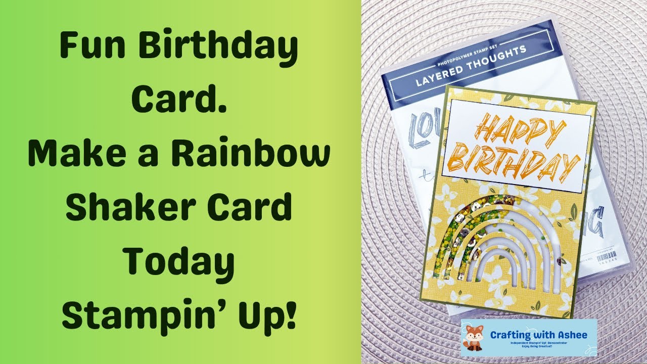 Fun Birthday Card - Make a Rainbow Shaker Card using products from ...