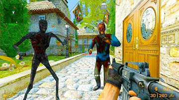 Counter Strike Source - Zombie Horde Mod Online Gameplay on Leika map