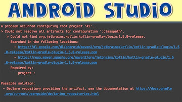 Declare repository providing the artifact.. (SOLVED) android studio