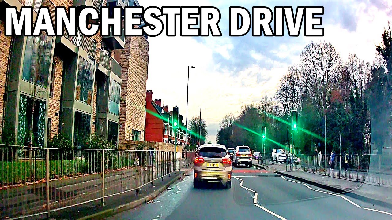 🇬🇧 Manchester UK City Drive – Hulme Retail Park to Spinningfields | 4K POV Dashcam
