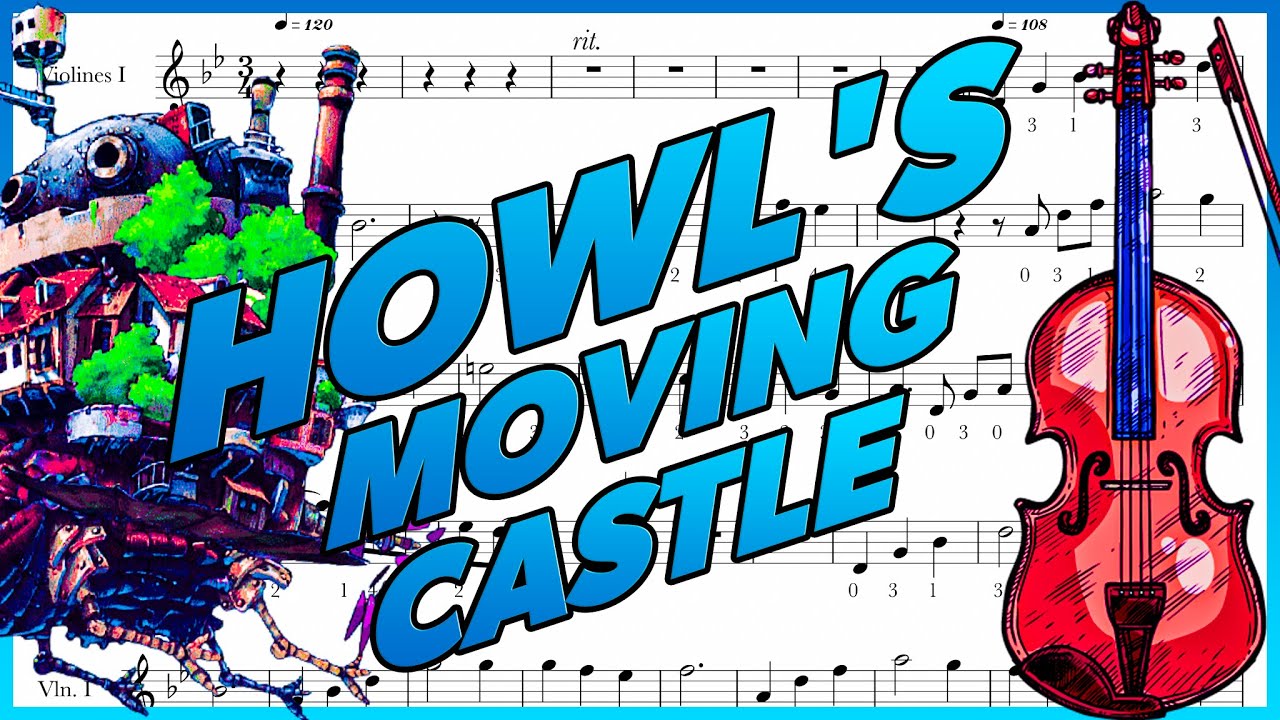 Howls Moving Castle Theme Song Violin - Howl's moving castle violin sheet / partitura violino / - easy violin