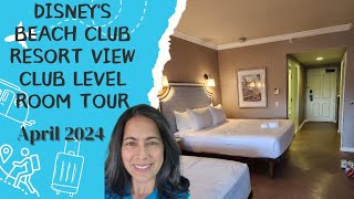 Disney's NEWLY Refurbished Beach Club/Club Level/Resort View Room Tour/April 2024