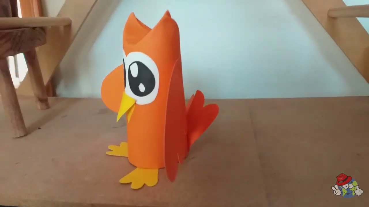 Passarinho com Rolo de Papel Higiênico (DIY)