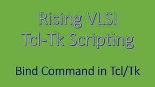 Bind Command in Tcl/Tk