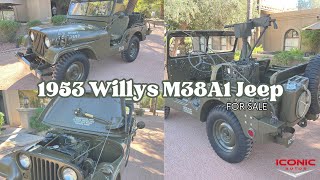 1953 Willys M38A1 Military Jeep 4x4 - Fully Restored - Show Quality - Replica Machine Gun ! For Sale