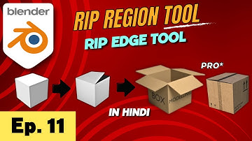 Blender Tutorial in Hindi Ep-11: Rip Region, Rip Edge Tool in Blender