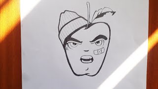 Easy To Draw Apple Easy To Draw Angry Apple Cartoon Apple Drawing Sweet Apple Drawing