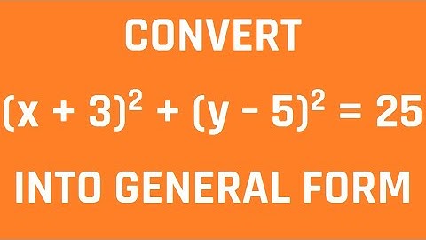 Convert the Standard Equation of a Circle to General Form | Math Rapper