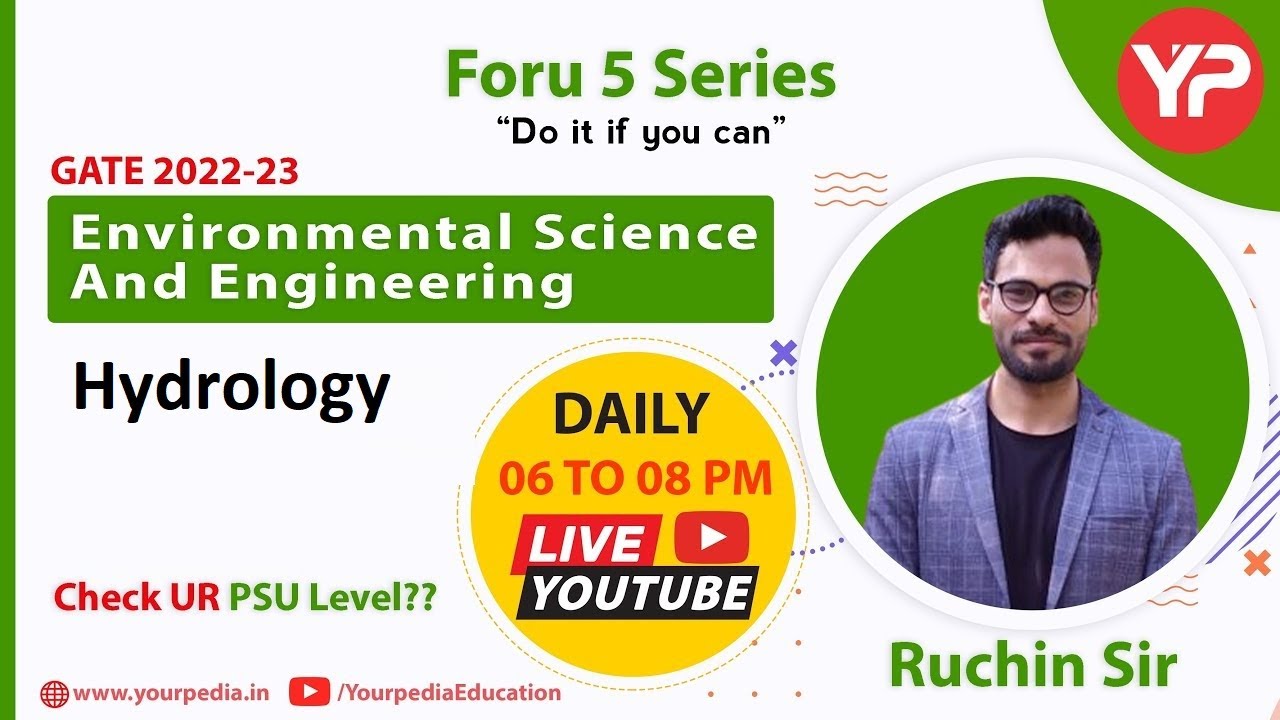 Foru 5 series  | GATE Environmental Science & Engg | Hydrology | GATE ES |GATE 2022-23