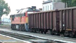M62 328 halad tehervonatával Sárospatakon