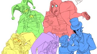 Pierrot and Harlequin, along with all their friends, love you. (the freak circus) comic dub