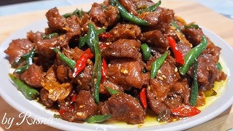 Tips Mengempukan Daging Dalam Sekejap Dan Cara Memasak TUMIS DAGING KECAP CABE IJO Yang Lezat