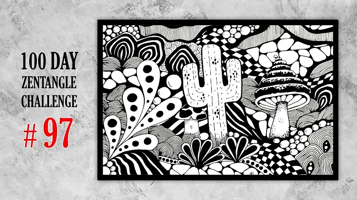 Day 97: Zentangle Doodle Art 100 Days of Tangling ,Zentangle 100 Day Challenge