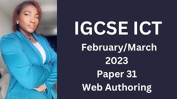 IGCSE ICT February/March (0417) 2023 31 - Web Authoring (Microsoft Expression)