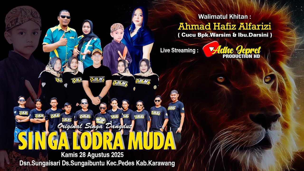 🔴 LIVE NGARAK - SINGA  LODRA MUDA 2025 // AJ PRODUCTION HD // SUNGAIBUNTU 28-08-2025