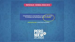 Tutorial  ¿Cómo inscribirte al sorteo para adquirir entradas del Partido Perú vs Nueva Zelanda