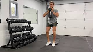 DB Goblet Squat (Narrow Stance, Heels Elevated)