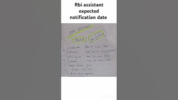 RBI ASSISTANT EXPECTED NOTIFICATION DATE #rbiassistant #rbinotification #rbi #2025 #banking #bank