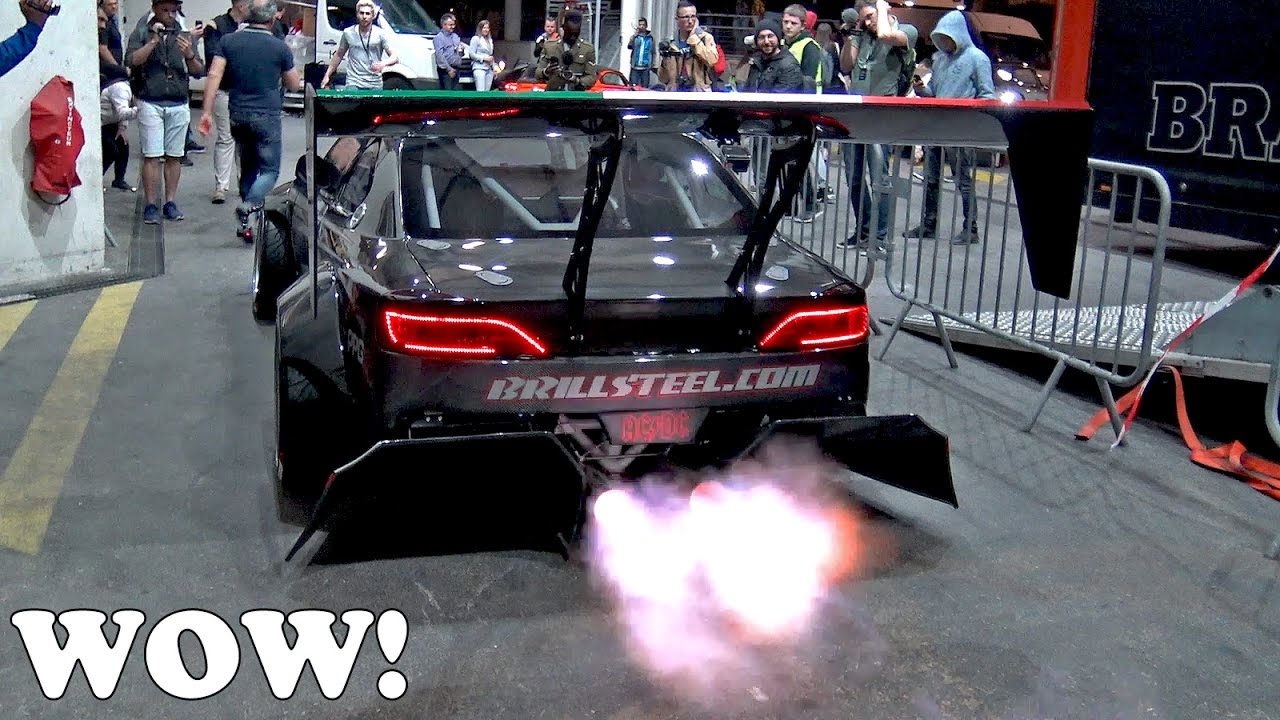 LOUDEST car in Monaco EVER! Brill Steel' 720HP V8 Carbon Nissan S14.5 ...