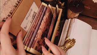 ASMR｜Lots of paper sound/Vintage diary decorating｜Relaxing paper sound,Decorate idea