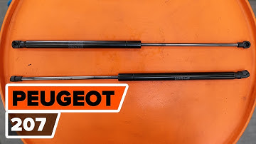 How to change gas struts / tailgate struts on PEUGEOT 207 [TUTORIAL AUTODOC]