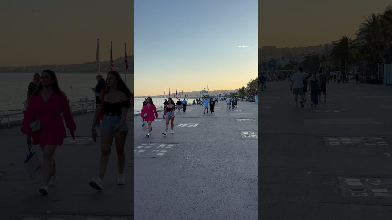 Прогулка по побережью Ниццы во Франции: прогулка по Французской Ривьере в 4K