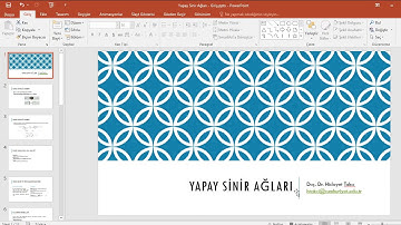 Makine Öğrenmesi - 4 - Yapay Sinir Ağları