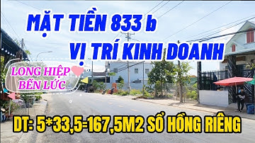 Đất Nền Mặt Tiền 833B Long Hiệp Bến Lức Vị Trí Kinh Doanh