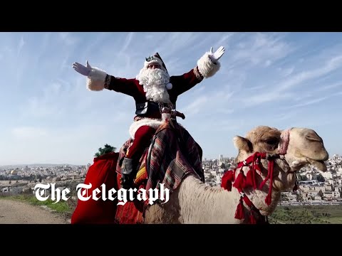 Santa spreads festive cheers in desolate jerusalem