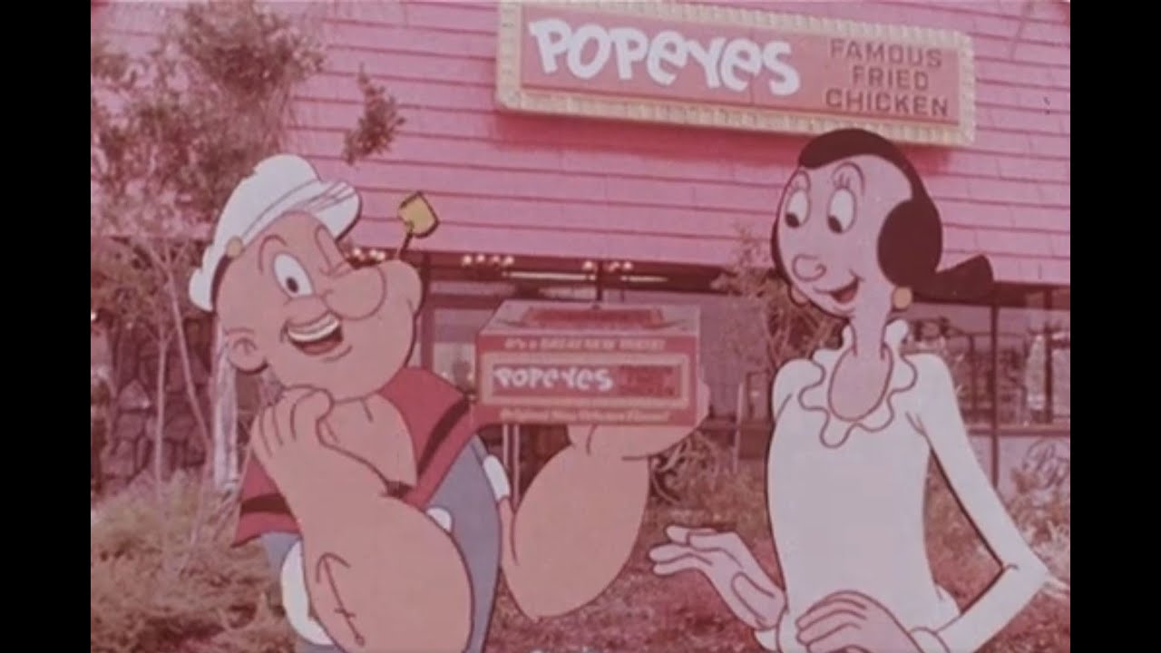 Popeye's Ad Popeye and Olive Oyl (1975) 16MM Scan [1080p] YouTube