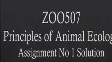 zoo507 Assignment 1 complete solution |fall 2022