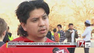 Attack on Iran spurs Raleigh protest at Moore Square