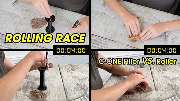 Organic Herbal Pre-Roll Rolling Race, C-ONE Single Cone Filler vs Zig Zag Rolling Machine