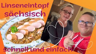 Sächsischer Linseneintopf süßsauer | Hausmannskost | deftig | lecker #schnelle_rezepte #rezepte