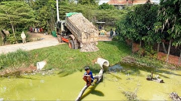 Complete100% Clear Water ​​& Drainage Sewer In Small Space House​​ by Dozer D21P Pushing Soil & 5-T