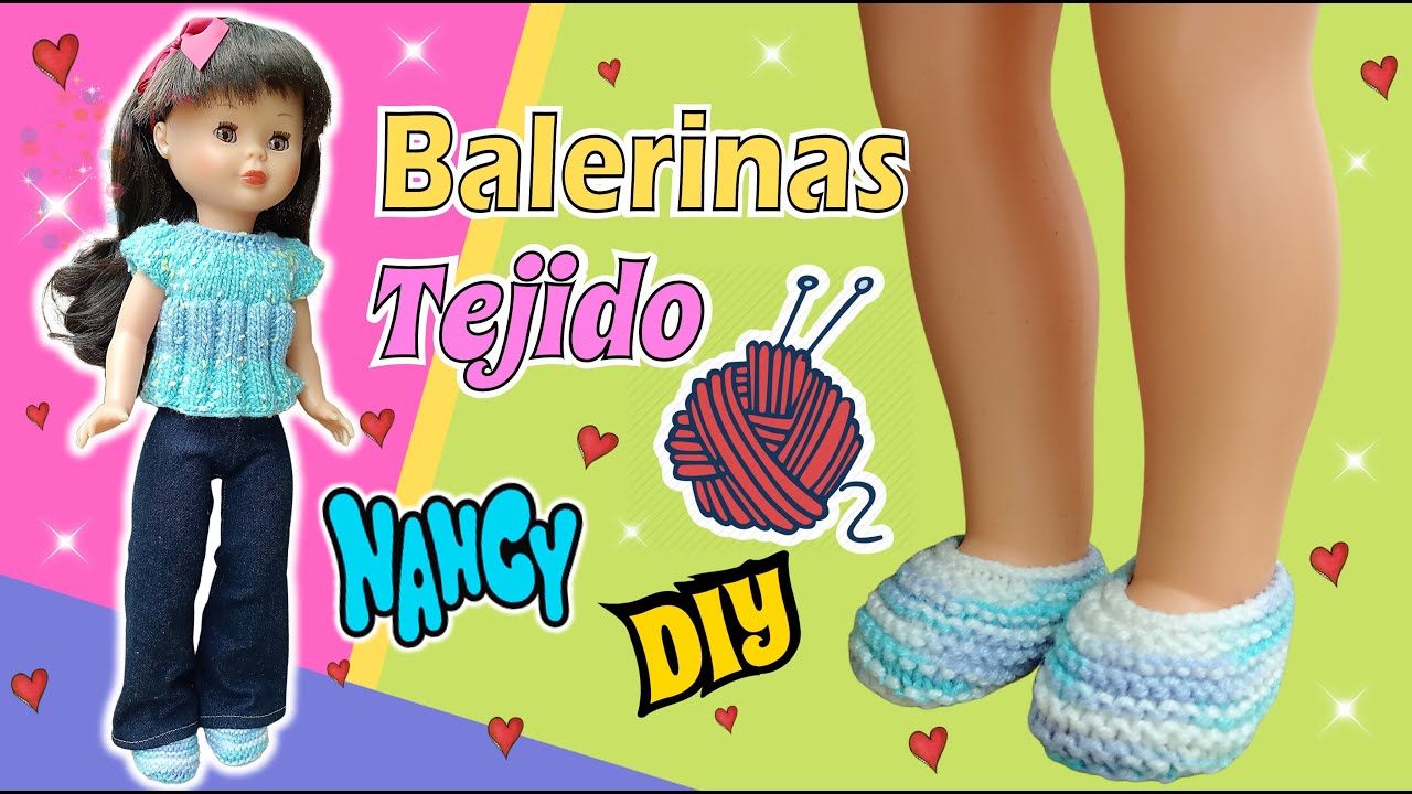 Como Tejer Zapatitos para Muñecas 🧶✨ Tutorial 2 Agujas