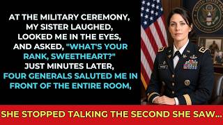 “What’s Your Rank, Sweetheart” My Sister Mocked Me — Then Froze When Four Generals Saluted Me