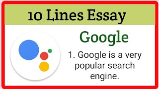 10 lines on GOOGLE in English // essay on Google // google essay