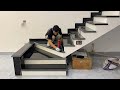 Technology  technical construction stairs stone granite  complete stair step by step
