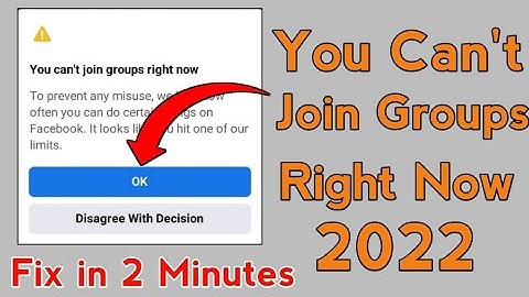 You Cant Join Groups Right Now || Fix in 2 Minutes