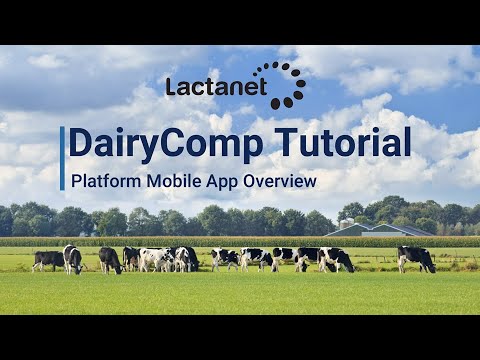DairyComp Tutorial: Platform Mobile App Overview